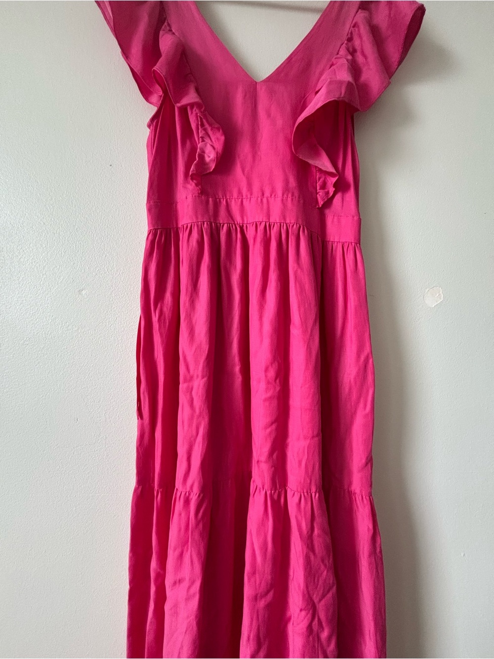 Scotch & Soda Bright Pink Ruffle Maxi Dress - Brand New - Picture 4 of 10